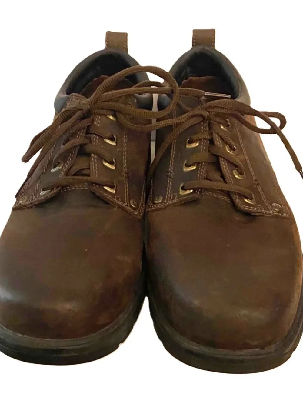 Skechers Segment Rilar Brown Leather Relaxed Fit Memory Foam Shoes Men's 12